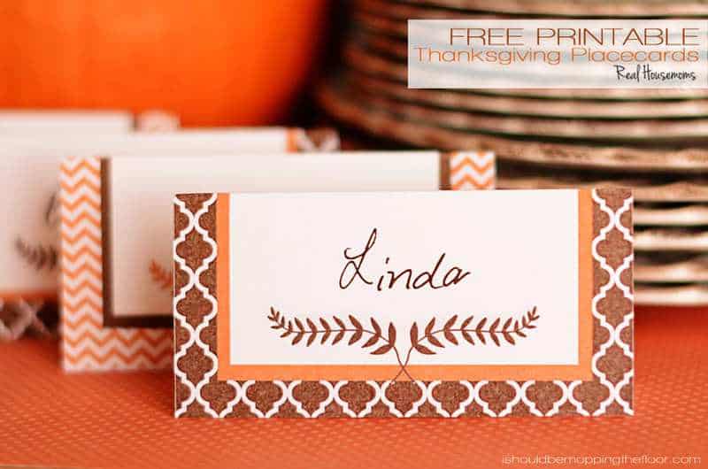 Free Printable Thanksgiving Placecards ⋆ Real Housemoms